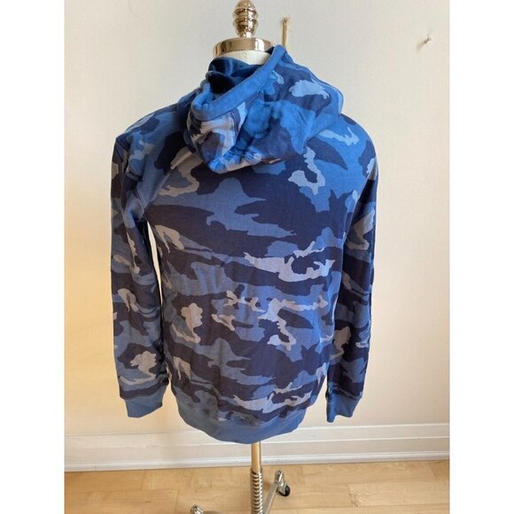 SOVEREIGN Code BNWOT Mens Hooded Sweatshirt Medium "Oracle" Blue Camo - Picture 4 of 8
